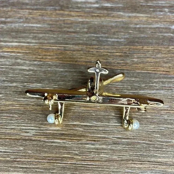 New Lauren-Spencer Propeller Airplane Brooch/Pin - Picture 4 of 8